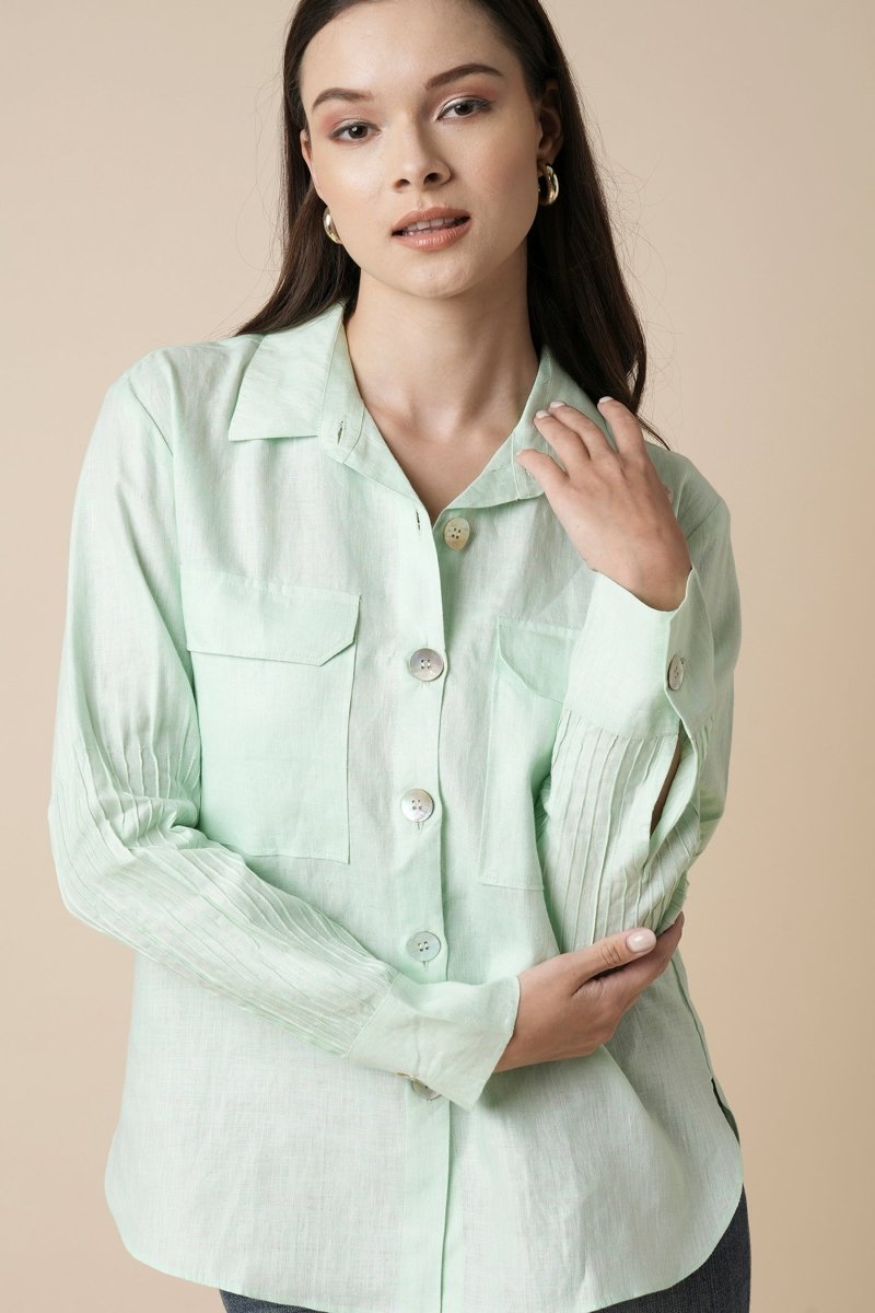 Sublime Shirt - Mint - 100% Hemp | Verified Sustainable Womens Shirt on Brown Living™