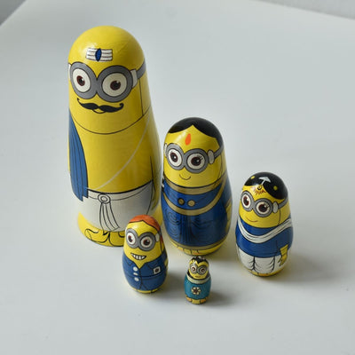 Subraminion Nesting Doll | Handcrafted Stackable Doll Set – Wooden Toys on Brown Living™. SKU: CD-WOO-SUB. Img 2.