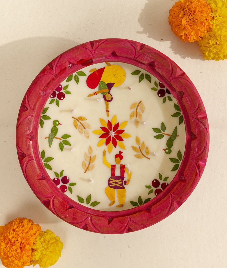 Summer Dance Kund Diya | Diwali Diya For Festive Home Decor – Candles & Fragrances on Brown Living™. SKU: Gul_Diwali_26_010. Img 1.