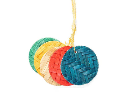 Sun & The Moon Hanging (Set of 5) – Handmade Bamboo Christmas Ornament – Home Decor on Brown Living™. SKU: OBDE-556. Img 3.