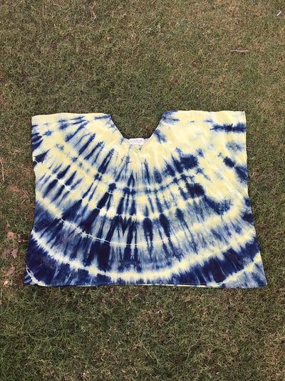 Sunburst Tie Dye Modal Satin Flared Top for Women – Womens Top on Brown Living™. SKU: fst8. Img 2.