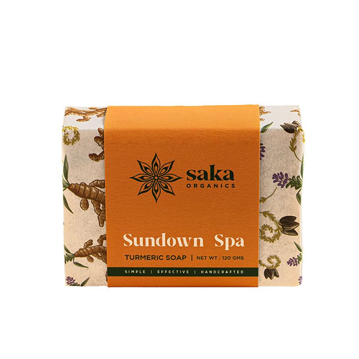 Sundown Spa | Handmade Turmeric Soap with Mild Exfoliation (120gm) | Verified Sustainable Body Soap on Brown Living™