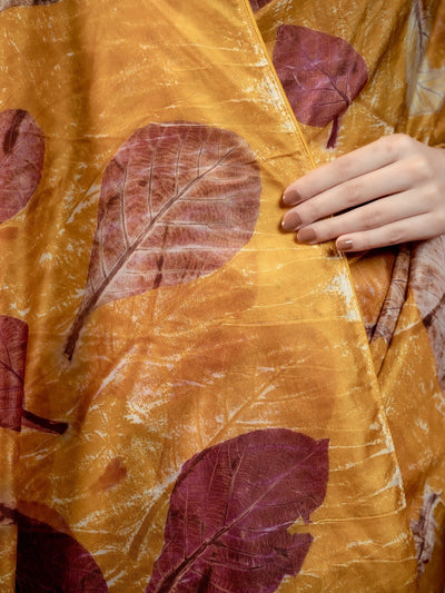 Sunehri Silk Sari – Handwoven Traditional Pure Silk Sari – Womens Saree on Brown Living™. SKU: sarisuneh. Img 4.