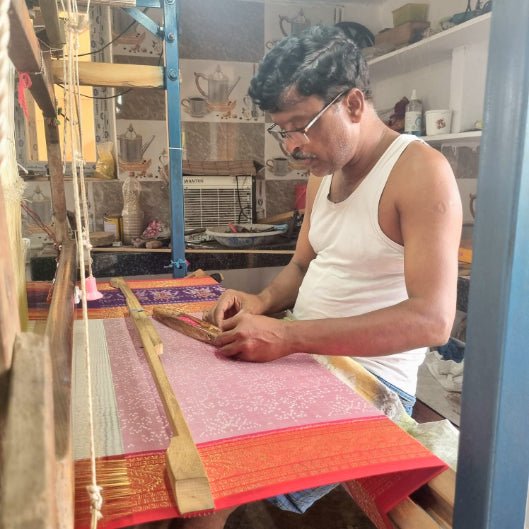 Sunlight Ikat Pochampally Cotton Dupatta | Verified Sustainable Womens Dupatta on Brown Living™