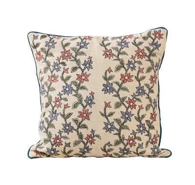 Sunny Daisy Cotton Cushion | Floral Decorative Accent Cushion – Pillow on Brown Living™. SKU: TEE-25739. Img 3.