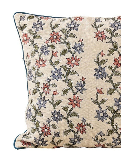 Sunny Daisy Cotton Cushion | Floral Decorative Accent Cushion – Pillow on Brown Living™. SKU: TEE-25739. Img 4.