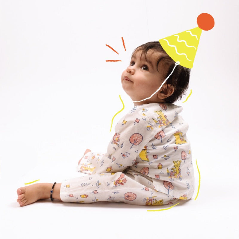 Sunny Journey- Infant Cotton Pyjama Set | Verified Sustainable Kids Pajamas on Brown Living™