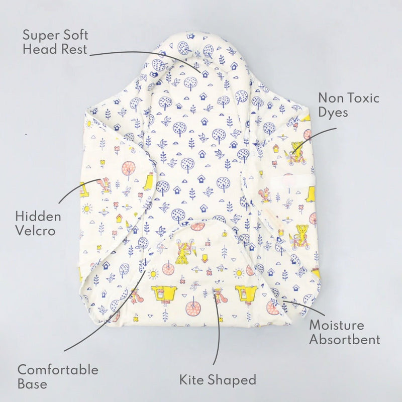 Sunny Journey- Knitted Cotton Baby Wrap | Verified Sustainable Baby Swaddle on Brown Living™