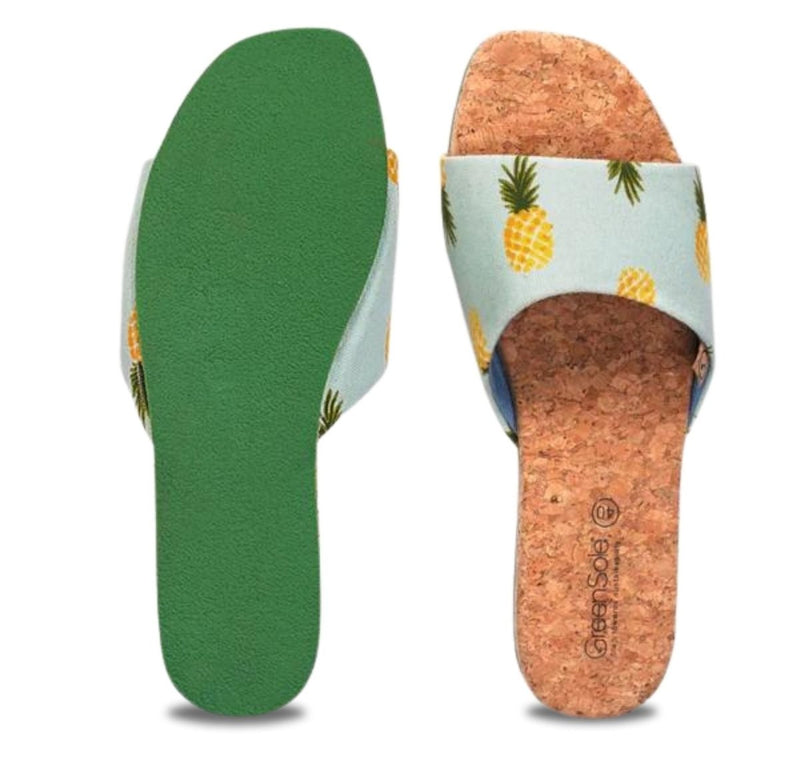 Sunshine Pineapple Women's Flip Flop Sandals | Verified Sustainable by Brown Living™