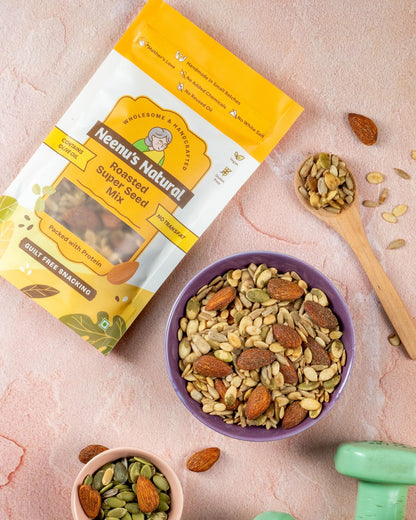 Super Seed Mix | Healthy Nutritious Blend of Seeds for Daily Protein – Healthy Snacks on Brown Living™. SKU: NN_15. Img 3.