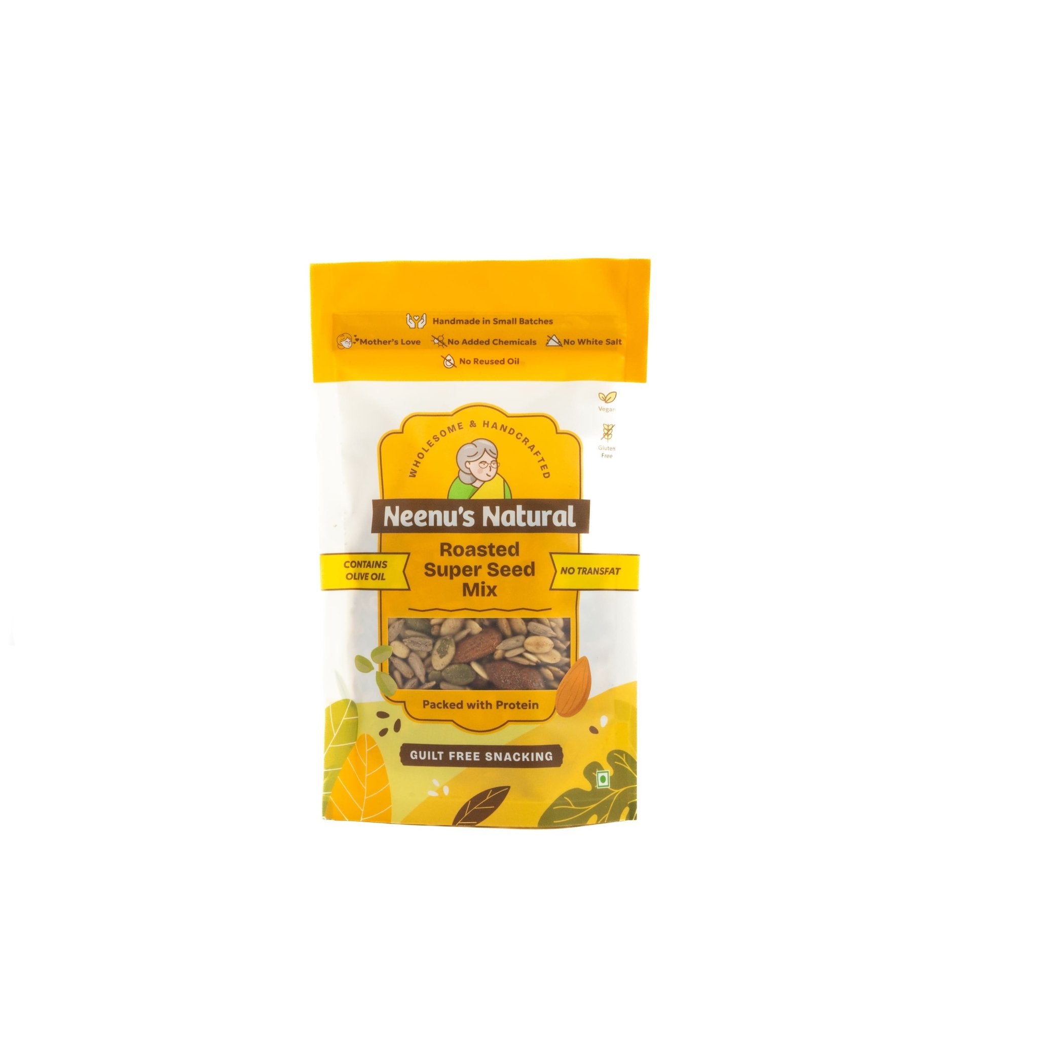 Super Seed Mix | Healthy Nutritious Blend of Seeds for Daily Protein – Healthy Snacks on Brown Living™. SKU: NN_15. Img 1.
