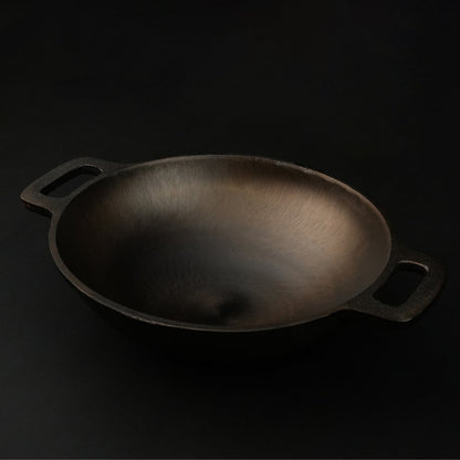 Super Smooth Handmade Cast Iron Kadai (Wok Model) | Verified Sustainable by Brown Living™