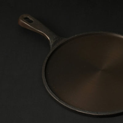 Super Smooth Handmade Cast Iron Roti Tawa – Cookware on Brown Living™. SKU: CastIron - ROTI - Tawa - 2000g - packof1. Img 3.