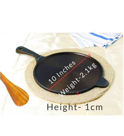 Super Smooth Handmade Cast Iron Roti Tawa – Cookware on Brown Living™. SKU: CastIron-ROTI-Tawa-2000g-packof1. Img 3.
