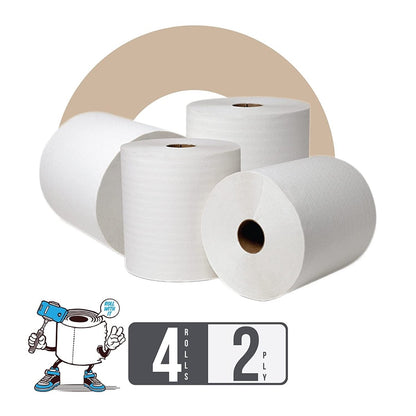 Super Soft 2 Ply Toilet Paper Tissue Roll - 300 Pulls (Pack of 4) | Verified Sustainable by Brown Living™