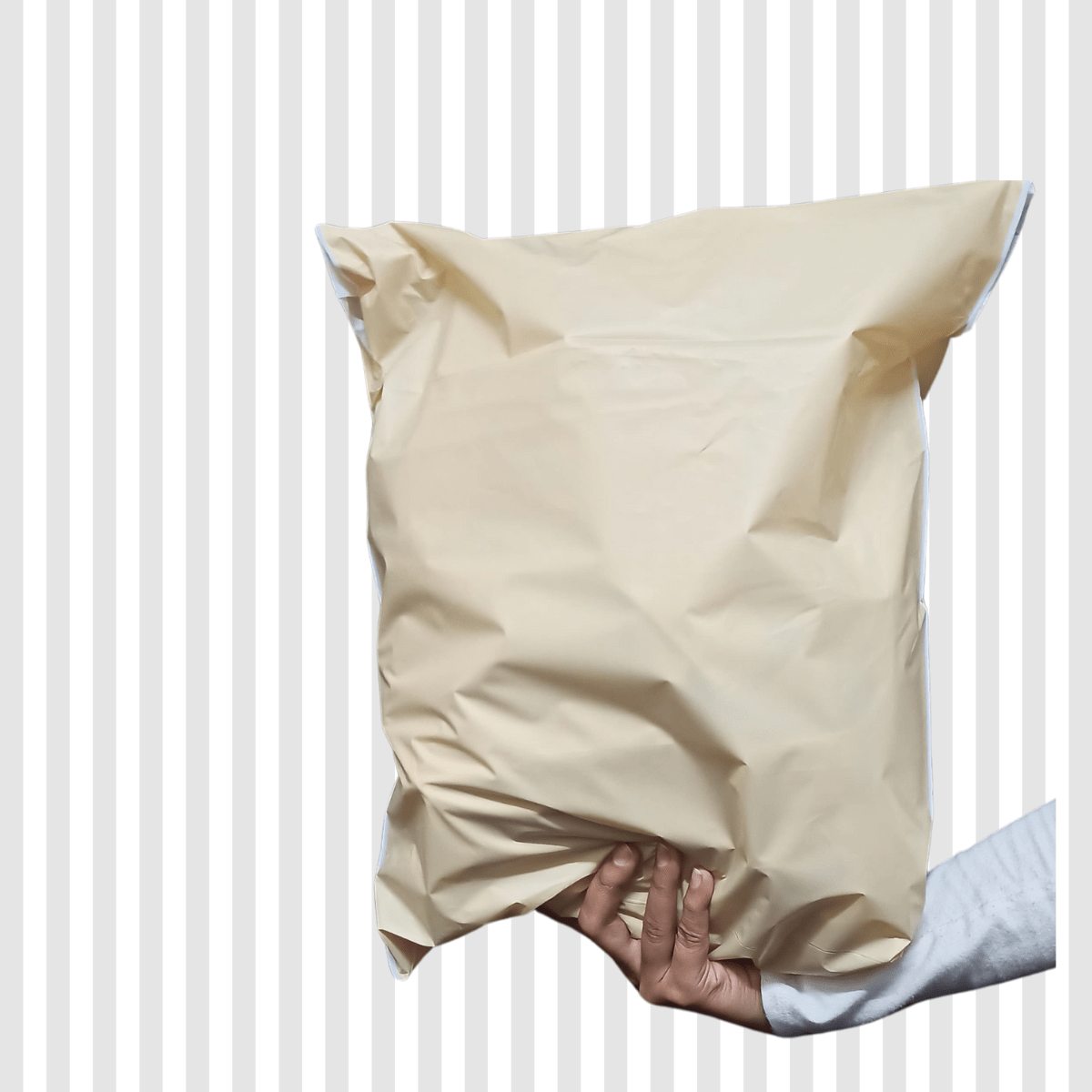 100% Compostable Ecofriendly Plain Beige Bags Pack Of 25 | Verified Sustainable by Brown Living™