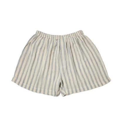 100% Organic Cotton Unisex Natural - dyed Handloom Boxers | Blue Stripes | Verified Sustainable by Brown Living™