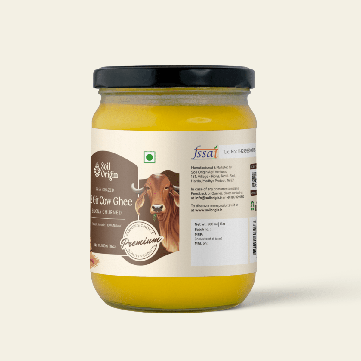 A2 Gir Cow Ghee | Bilona Churned | Pure & Natural | Verified Sustainable by Brown Living™