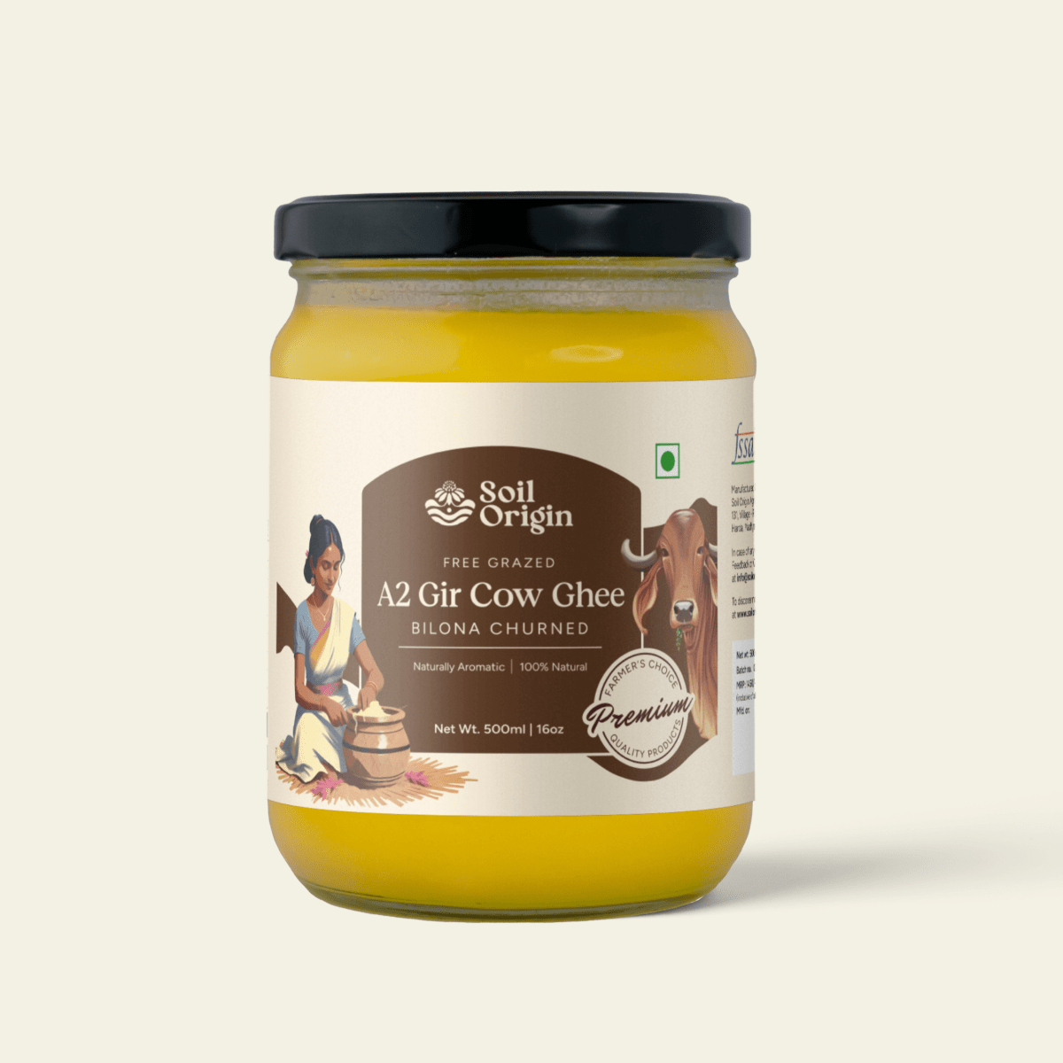 A2 Gir Cow Ghee | Bilona Churned | Pure & Natural | Verified Sustainable by Brown Living™