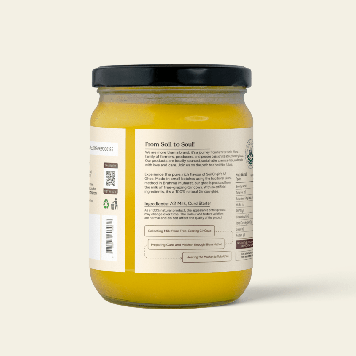 A2 Gir Cow Ghee | Bilona Churned | Pure & Natural | Verified Sustainable by Brown Living™