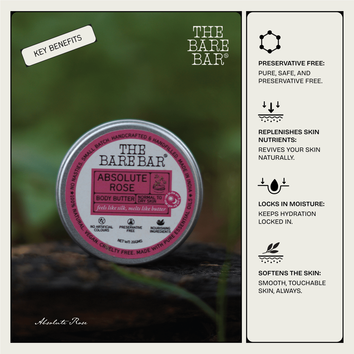 Absolute Rose Body Butter – Intense Hydration Floral Scent | Verified Sustainable by Brown Living™