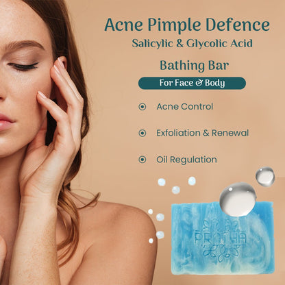 Acne Pimple Defence Soap | Salicylic & Glycolic Acid | Verified Sustainable by Brown Living™