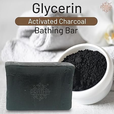 Activated Charcoal Glycerin Bathing Bar | Pack of 2 | Verified Sustainable by Brown Living™