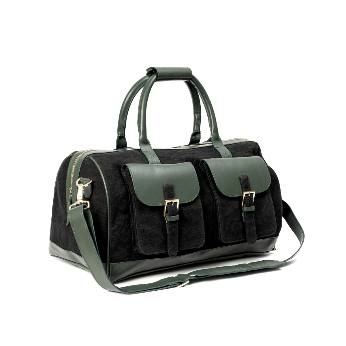 Ajax Vegan Leather Duffle Bag - Black | Verified Sustainable by Brown Living™