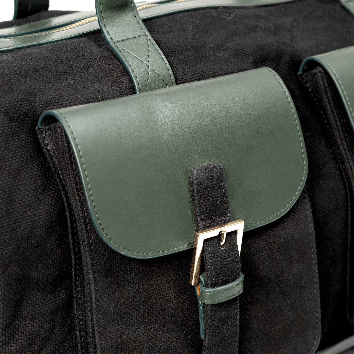 Ajax Vegan Leather Duffle Bag - Black | Verified Sustainable by Brown Living™