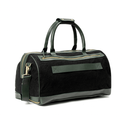 Ajax Vegan Leather Duffle Bag - Black | Verified Sustainable by Brown Living™