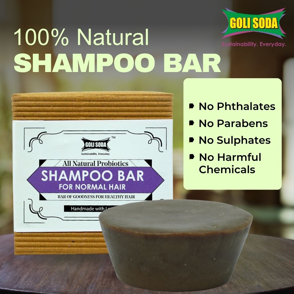 All Natural Probiotic Shampoo Bar for Oily Hair - Nourish & Control Oily Scalp - 90g | Verified Sustainable by Brown Living™