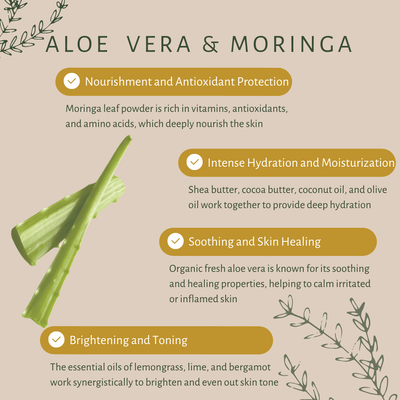 Aloe Vera Moringa Bar Soap with Lime, Lemongrass & Shea Butter – Body Soap on Brown Living™. SKU: S10009. Img 3.