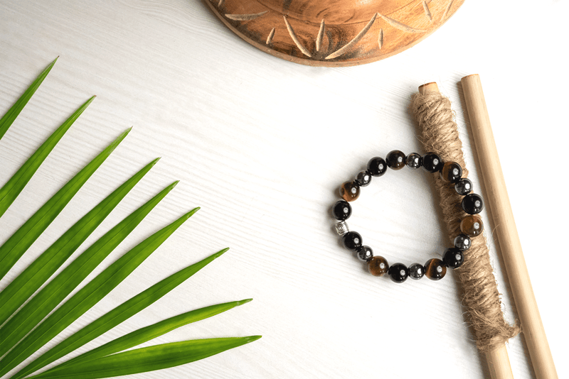 Amethyst, Tiger's Eye, and Sunstone Healing Bracelet | Verified Sustainable by Brown Living™