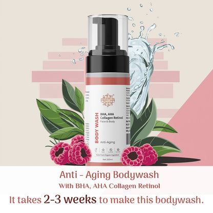 Anti - Aging Foaming Body Wash | Collagen Retinol BHA - AHA – Body Wash on Brown Living™. SKU: phpnl90951. Img 4.