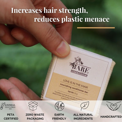 Anti - frizz Nourishing Conditioner Bar| Vegan | 50g for 50 - 60 washes – Hair Conditioner on Brown Living™. SKU: 044 - 08920 - PC037. Img 3.