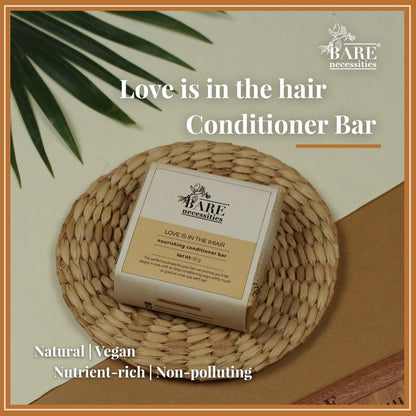 Anti - frizz Nourishing Conditioner Bar| Vegan | 85g for 50 - 60 washes | Verified Sustainable by Brown Living™