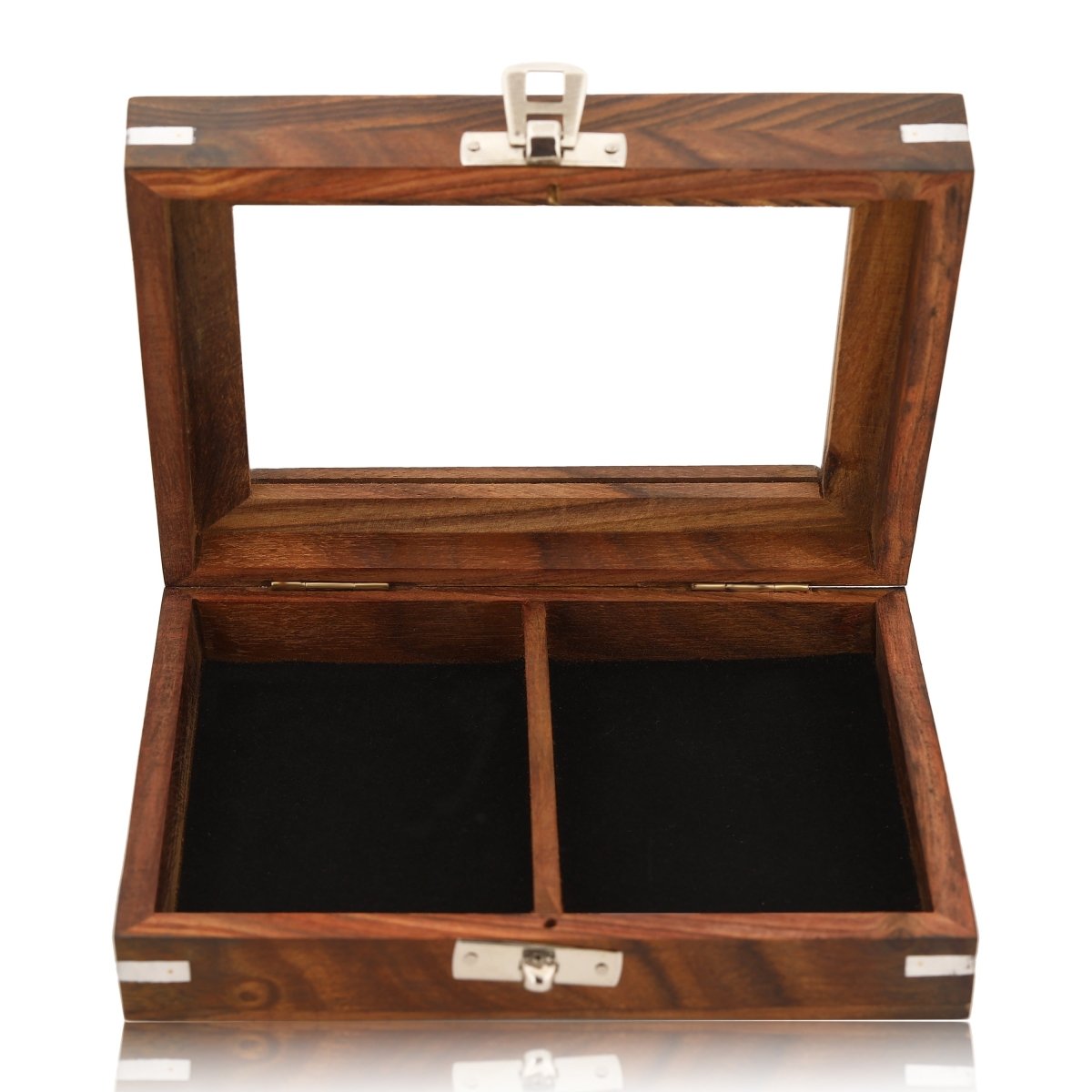 Antique Wooden Playing Card Box – Double Deck Storage | Verified Sustainable by Brown Living™