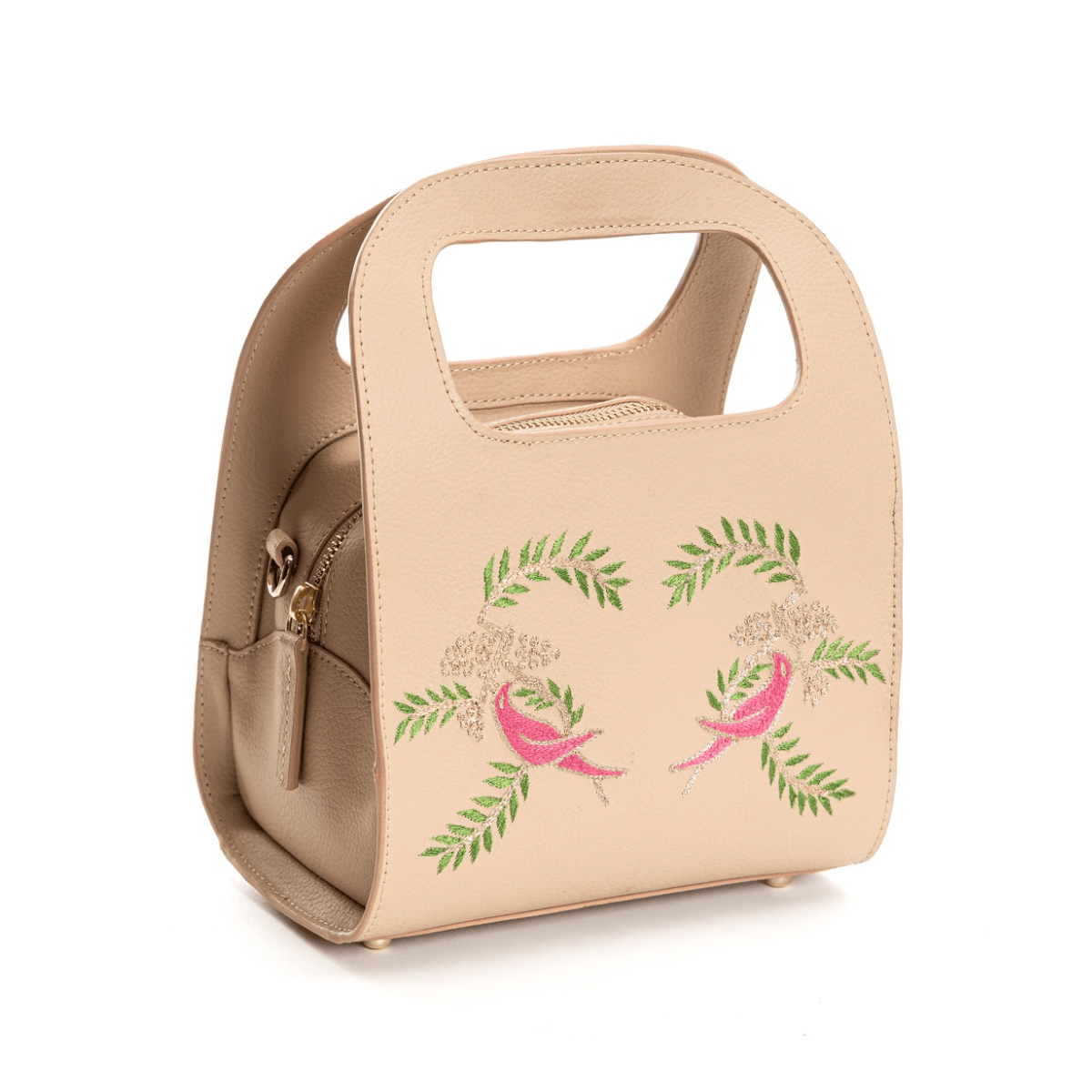 Aphrodite (Almond) - Apple Leather Satchel | Designer Handbag | Verified Sustainable by Brown Living™