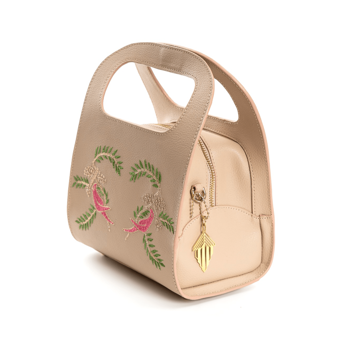 Aphrodite (Almond) - Apple Leather Satchel | Designer Handbag | Verified Sustainable by Brown Living™