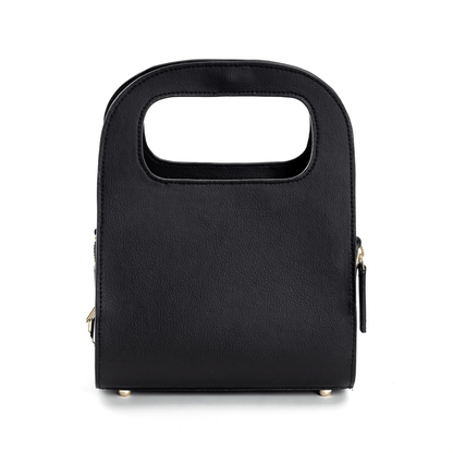 Aphrodite (Black) - Apple Leather Handbag | Designer Satchel | Verified Sustainable by Brown Living™
