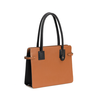 Aranyani (Gingerbread & Black) | Women's Bag Made with Cactus Leather | Verified Sustainable by Brown Living™