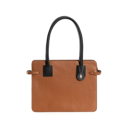 Aranyani (Gingerbread & Black) | Women's Bag Made with Cactus Leather | Verified Sustainable by Brown Living™