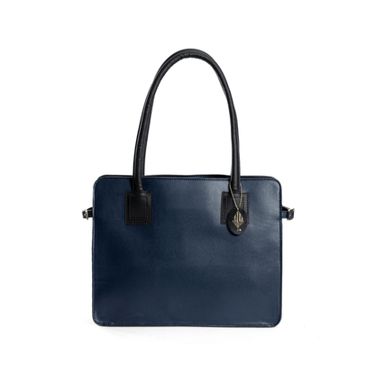Aranyani - Navy Blue and Black Women's Bag Made with Cactus Leather | Verified Sustainable by Brown Living™