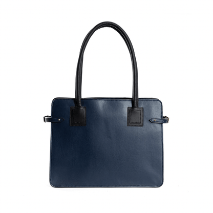 Aranyani - Navy Blue and Black Women's Bag Made with Cactus Leather | Verified Sustainable by Brown Living™