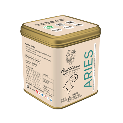Aries Green Rose - A special blend that celebrates the Trailblazer, Zodiac Tea Collection, Gifting – Tea by Radhikas Fine Teas and Whatnots available on Brown Living™. . SKU: 8903560000000. Img 5.