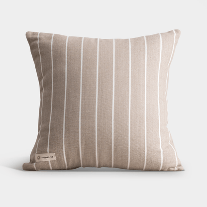 Atacama Brown & White Striped Cotton Cushion Cover – Covers & Inserts by Copper - Red available on Brown Living™. 16x16 inches . SKU: CR10SQ10801. Img 5.