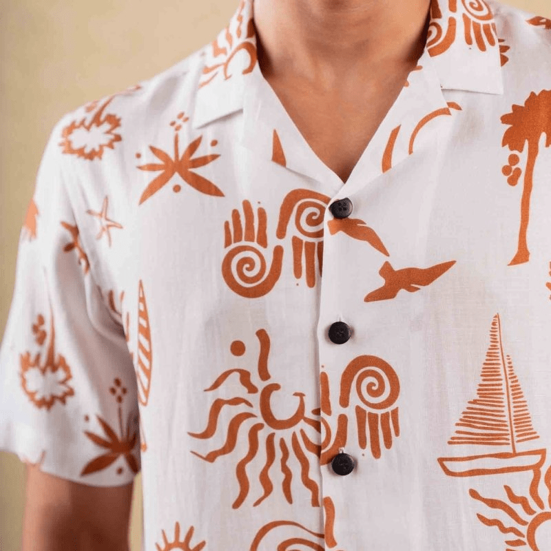 Autumn Shirt - Print - Hemp Tencel | Verified Sustainable by Brown Living™