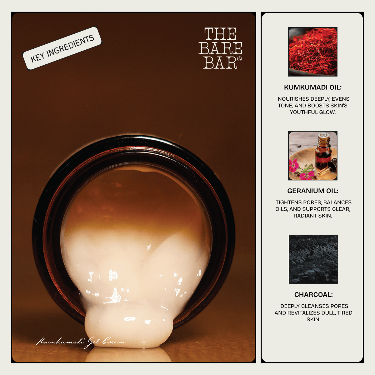Ayurvedic Kumkumadi Gel Cream for Natural Glow | Verified Sustainable by Brown Living™