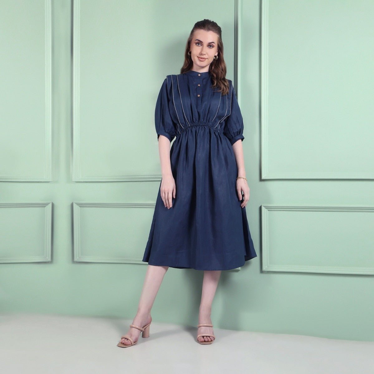 Azure | Hemp Dress | Midnight Blue | Verified Sustainable by Brown Living™