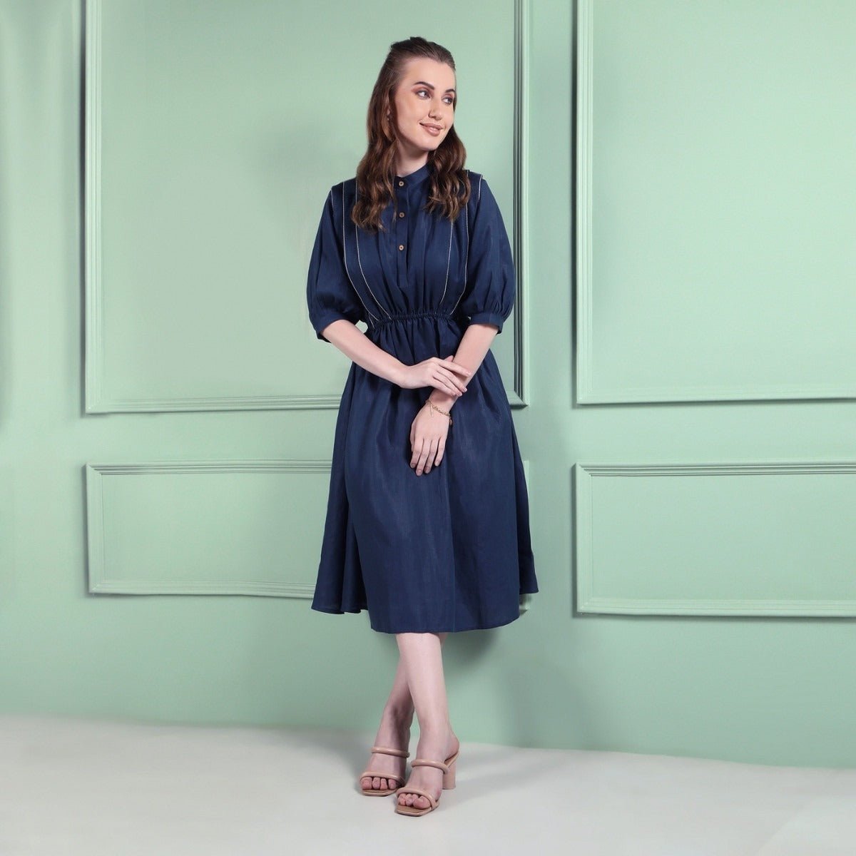 Azure | Hemp Dress | Midnight Blue | Verified Sustainable by Brown Living™